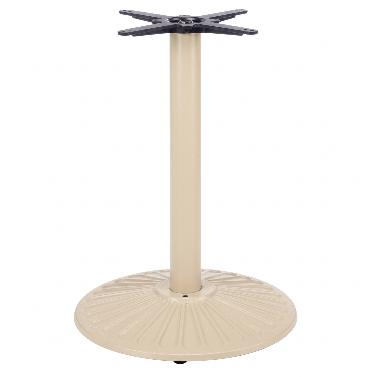 Crewe Medium Round Black Cast Iron Table Base - Powdercoated