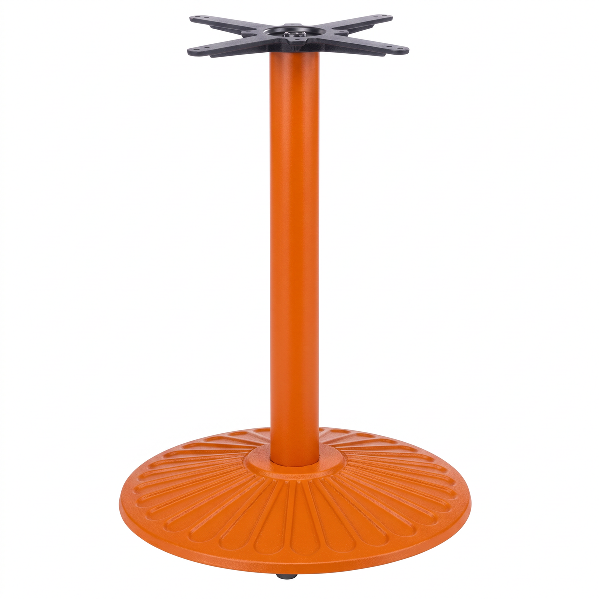 Crewe Medium Round Black Cast Iron Table Base - Powdercoated