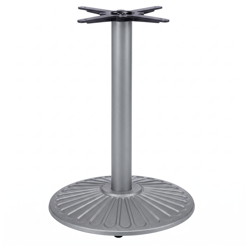 Crewe Medium Round Black Cast Iron Table Base - Powdercoated