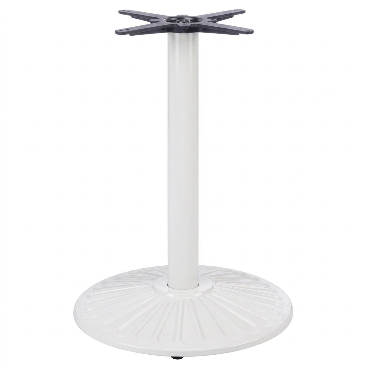 Crewe Medium Round Black Cast Iron Table Base - Powdercoated