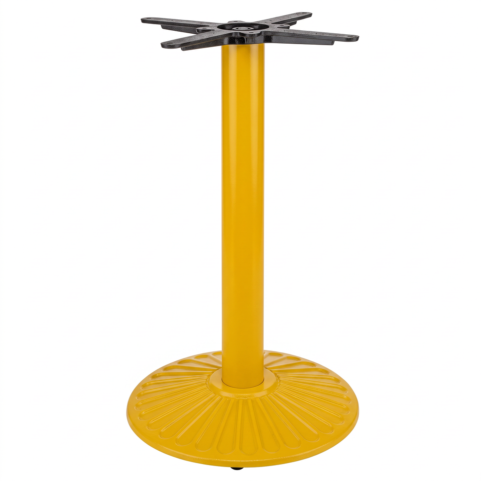 Crewe Small Round Black Cast Iron Table Base - Powdercoated