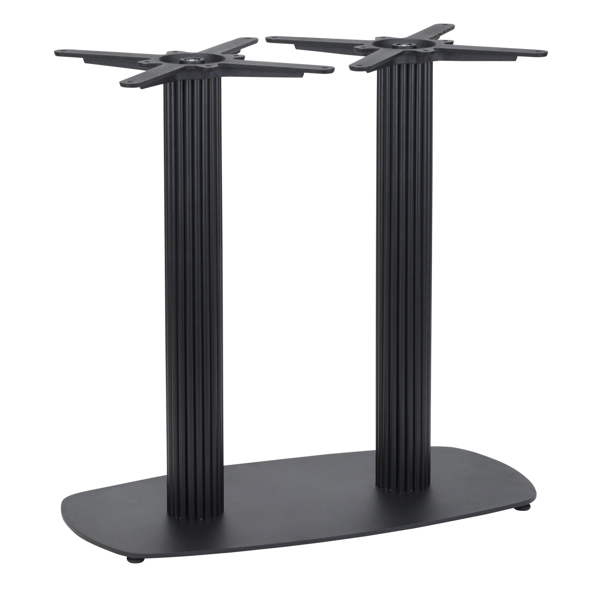Caesar Rectangle Cast Iron Table Base - Twin Pedestal
