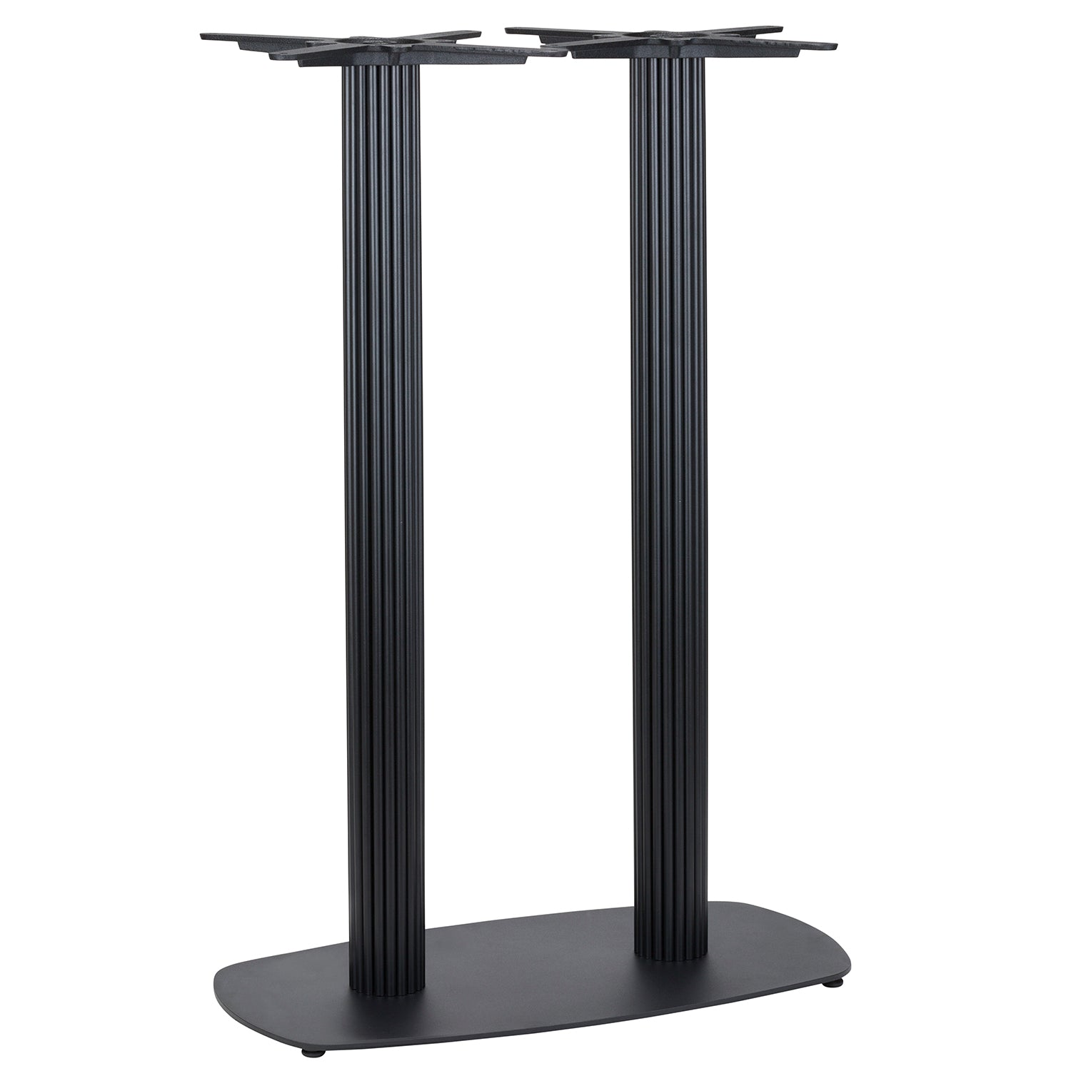 Caesar Rectangle Cast Iron Table Base - Twin Pedestal