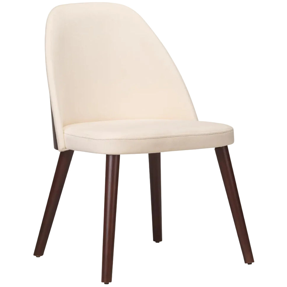Calm Wooden Upholstered Side Chair