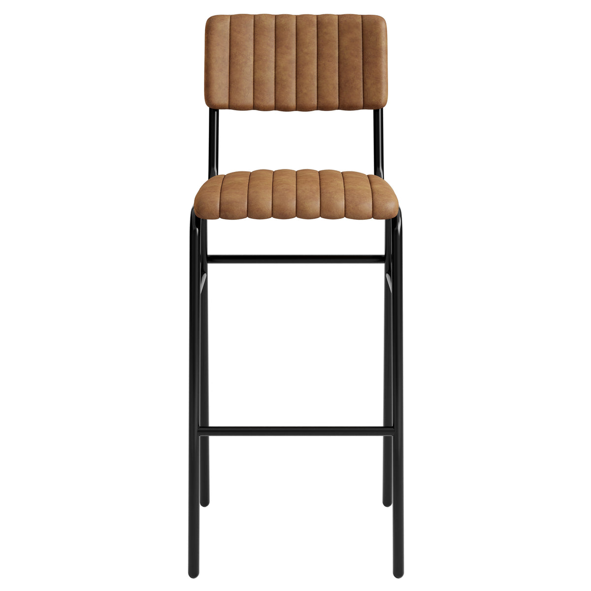 Derby Industrial Bar Stool - Faux Leather