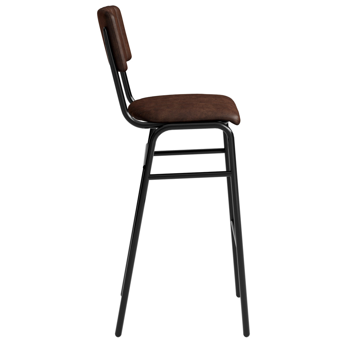 Derby Industrial Bar Stool - Faux Leather