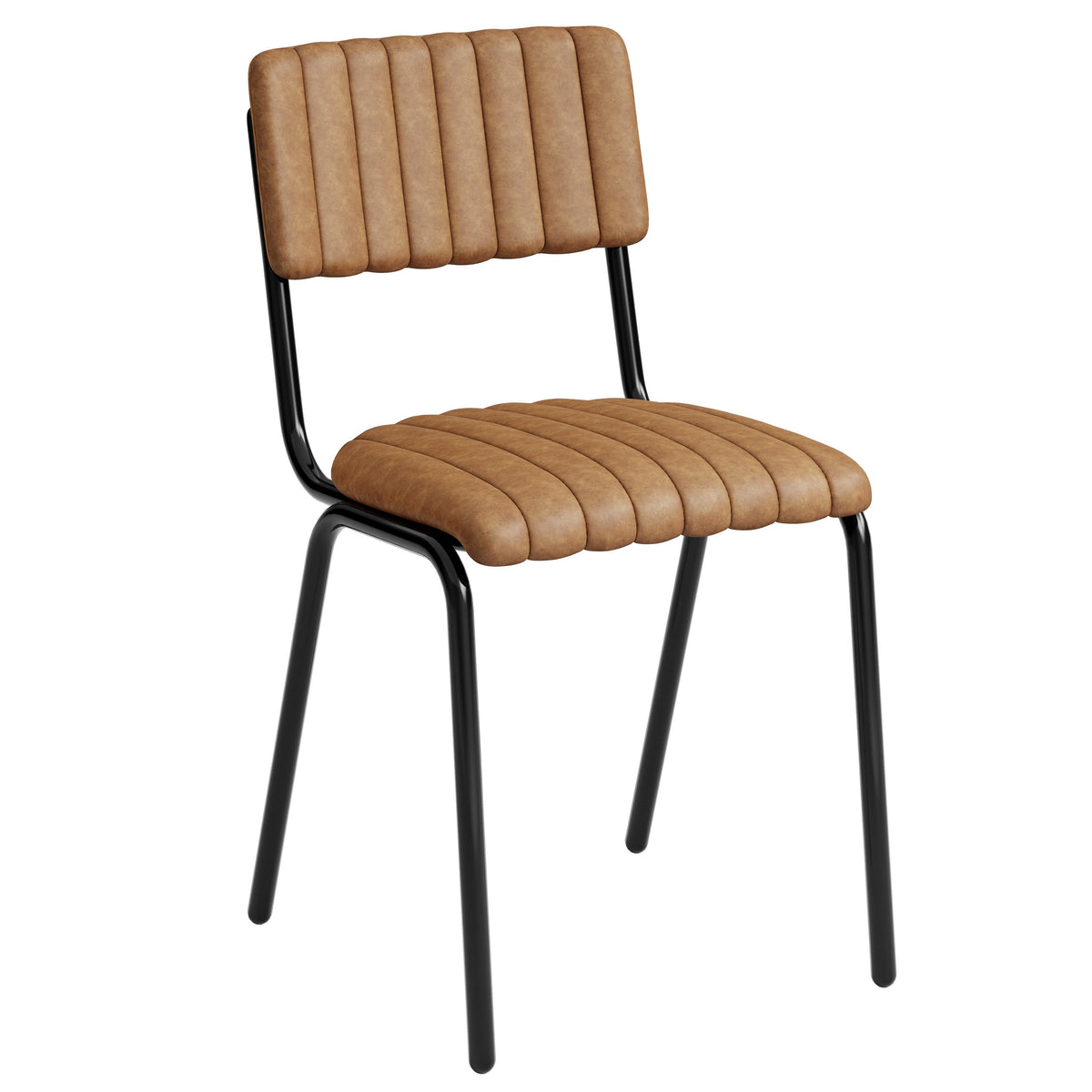 Derby Faux Leather Industrial Side Chair