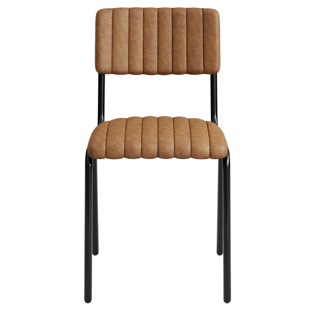 Derby Faux Leather Industrial Side Chair