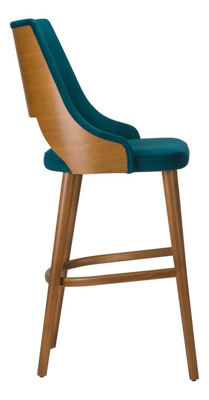 Stone Wooden Upholstered Bar Stool