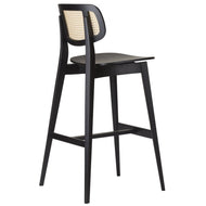Gordona Black Rattan Effect Bar Stool