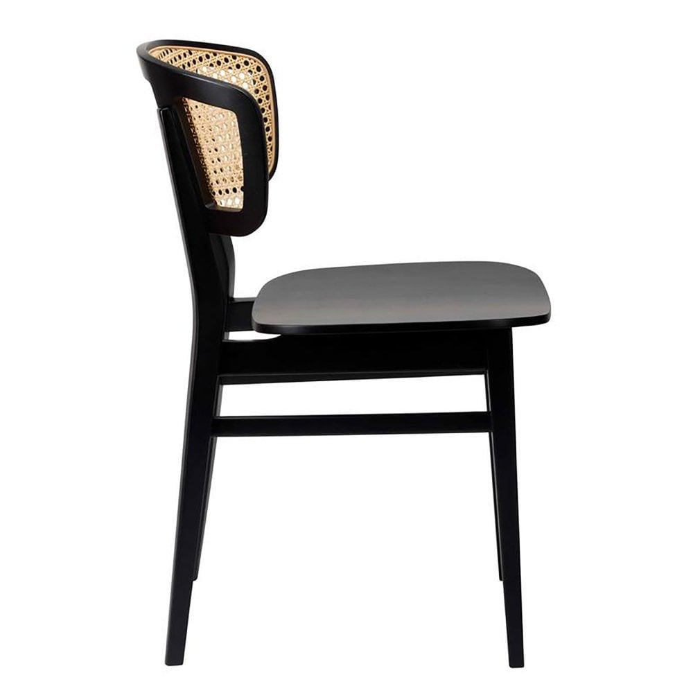 Sophia Black Rattan Effect Side Chair