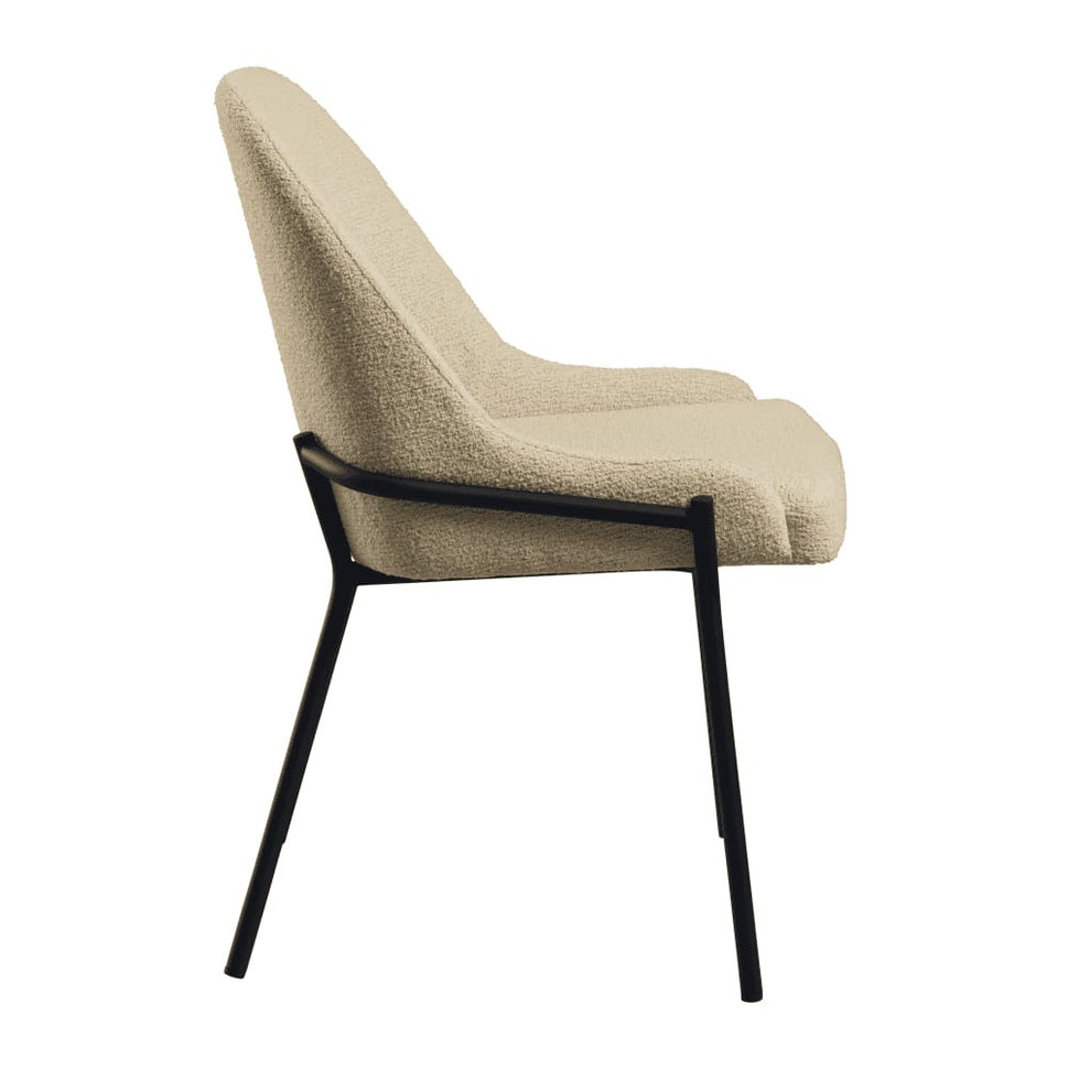 Westbury Boucle Upholstered Metal Side Chair