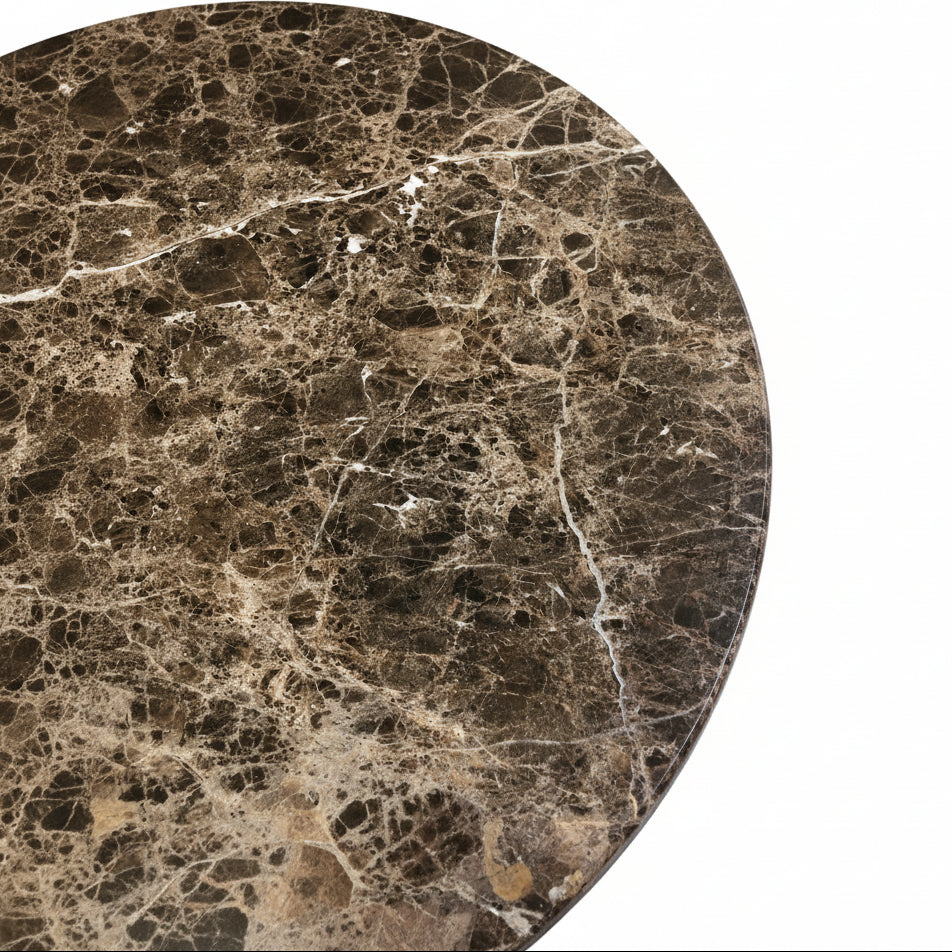 Brown Emperador Real Marble Restaurant Table Top - 20mm