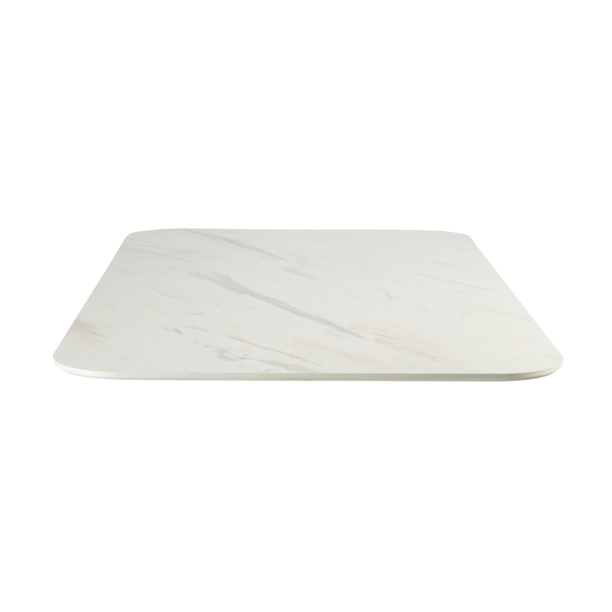 White Thassos Marble Outdoor Laminate Restaurant Table Top - 12mm