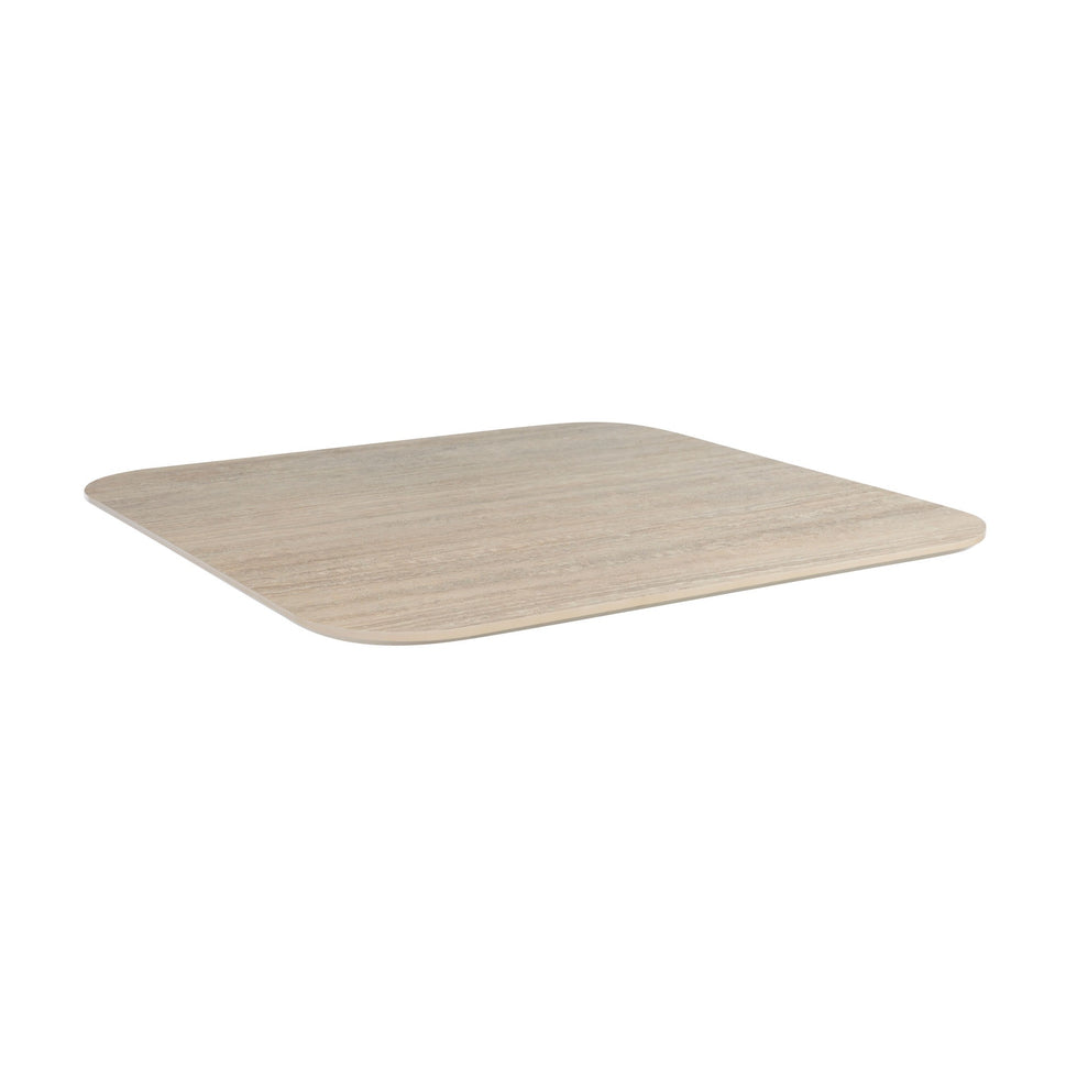 Beige Travertine Outdoor Laminate Restaurant Table Top - 12mm