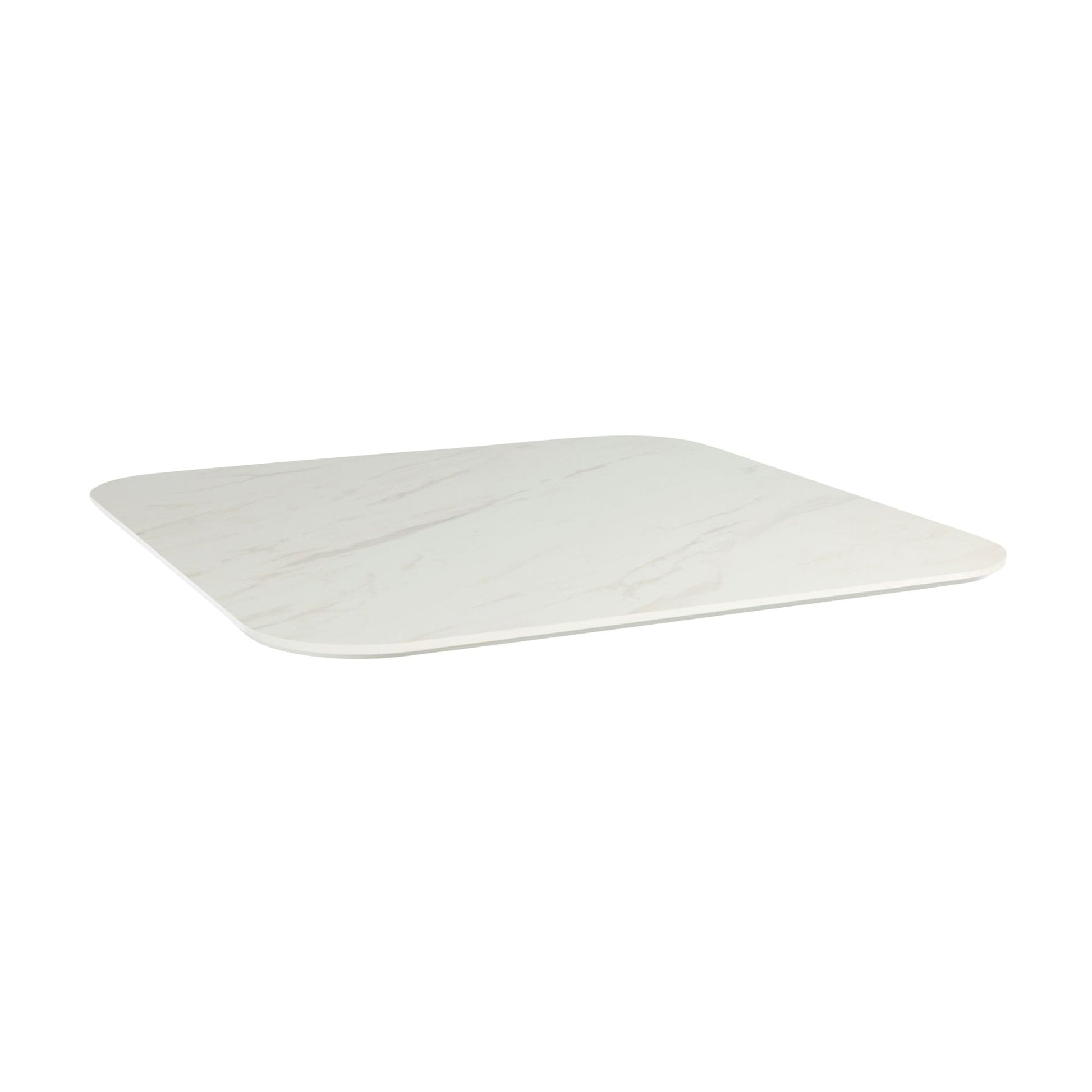 White Thassos Marble Outdoor Laminate Restaurant Table Top - 12mm