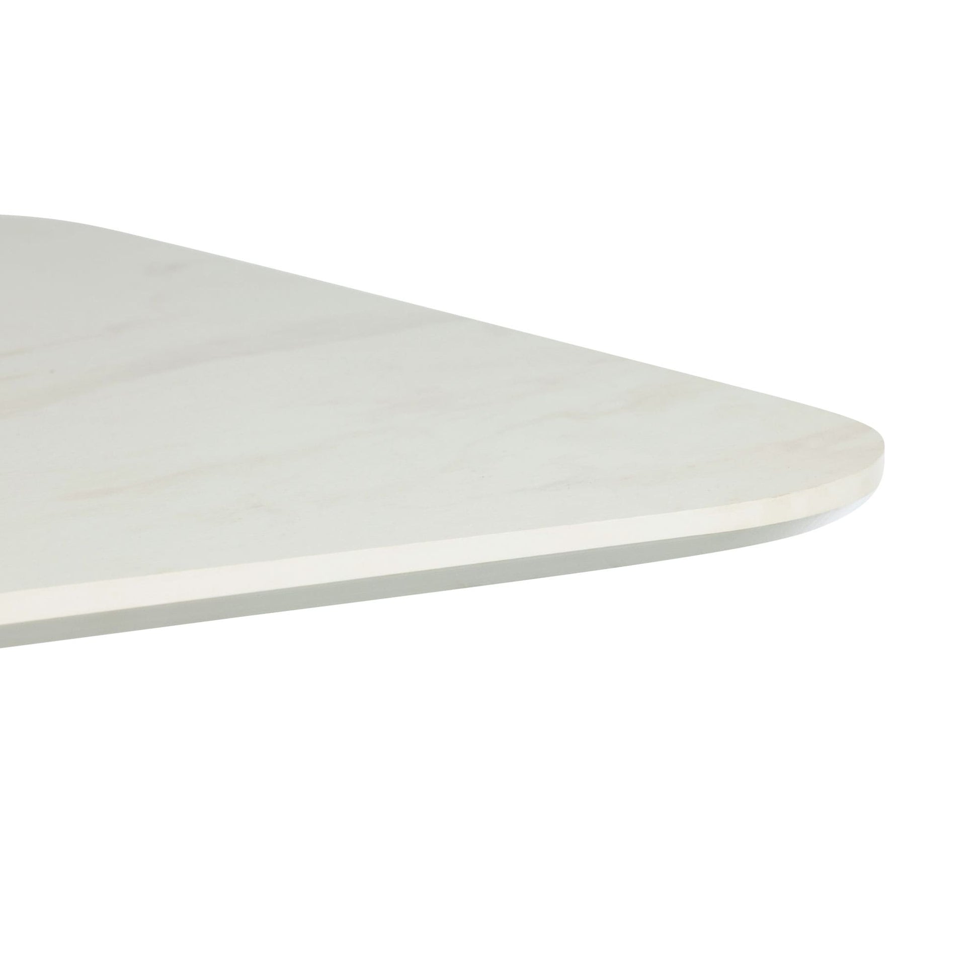 White Thassos Marble Outdoor Laminate Restaurant Table Top - 12mm