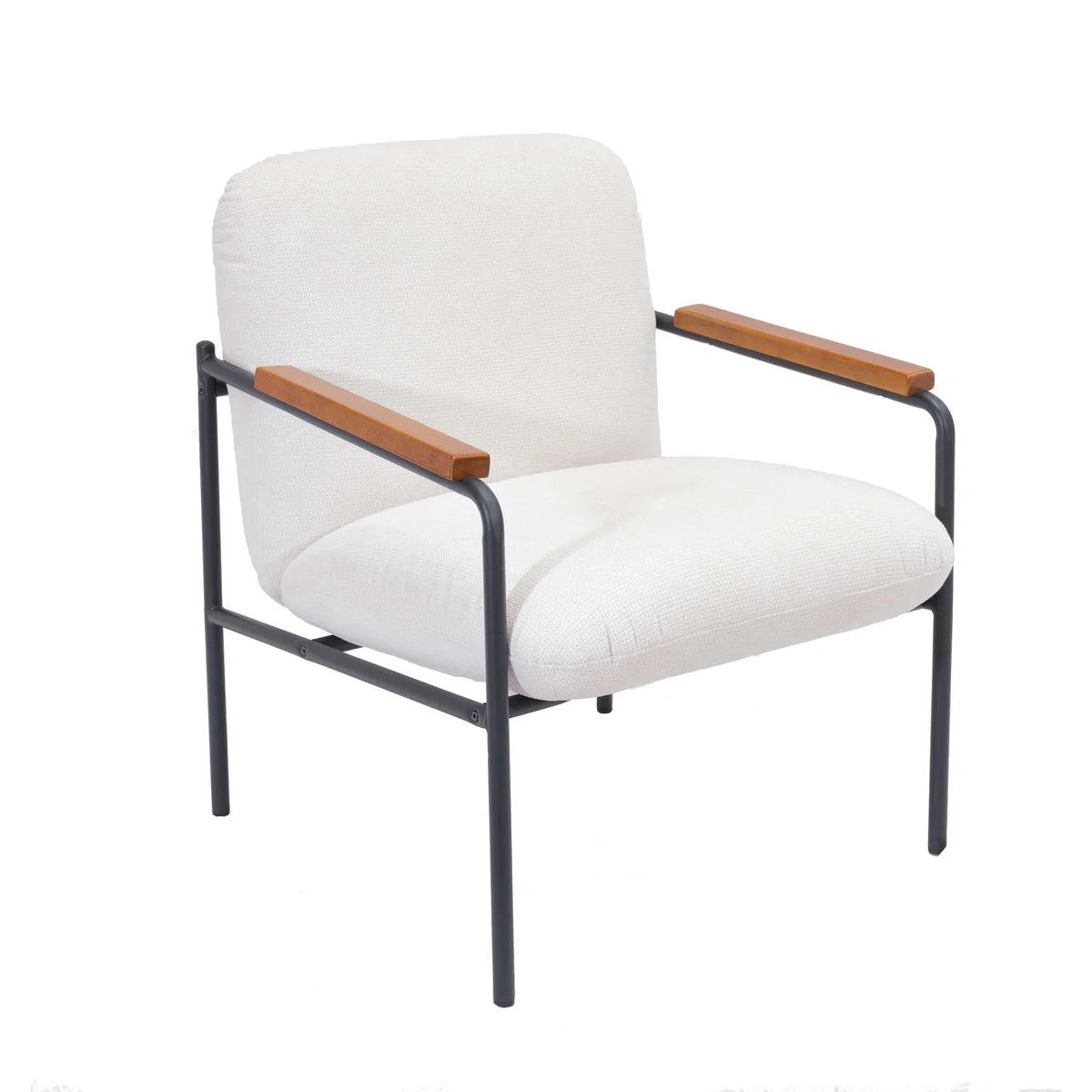 Settle Reception Armchair with Wooden Arm Pads