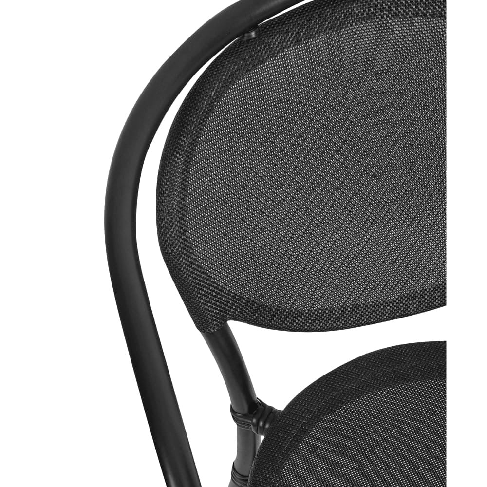 Lyon Black Outdoor Stacking Rattan Armchair