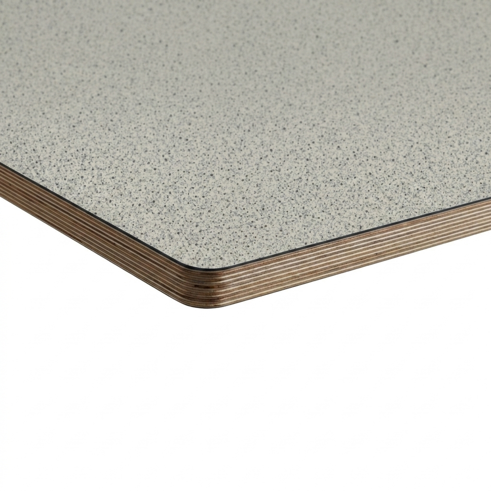 Grey Dots Ply Edge Effect LaminateTable Top - 25mm