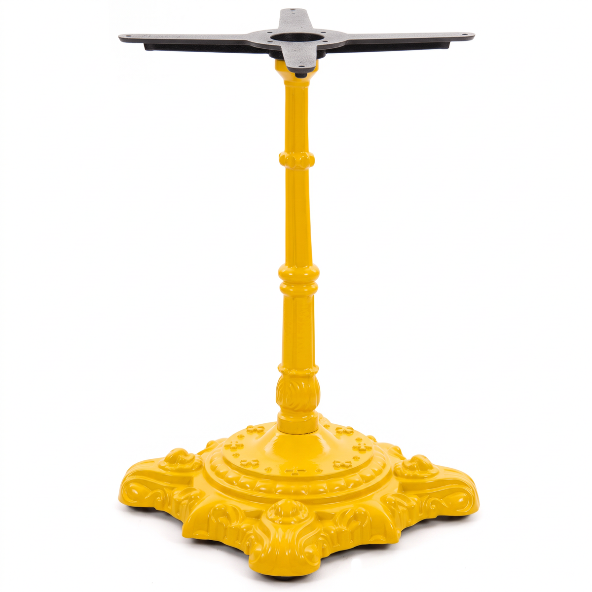 Hereford Ornate Bistro Black Cast Iron Table Base - Powdercoated