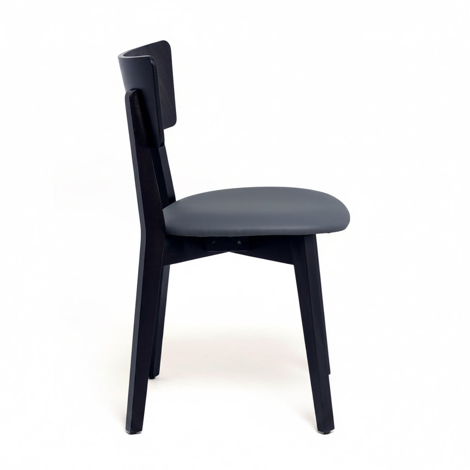 Polis Wooden Upholstered Side Chair