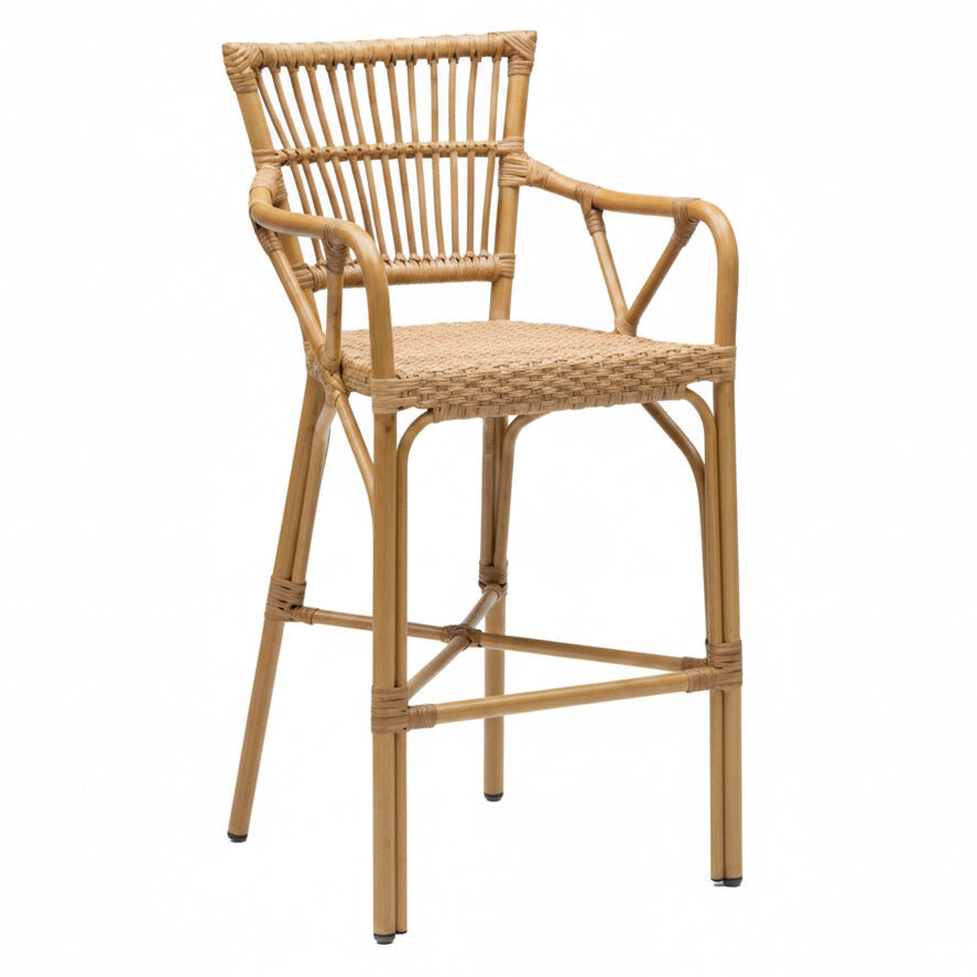 Pacific Rattan Effect Outdoor Bar Stool