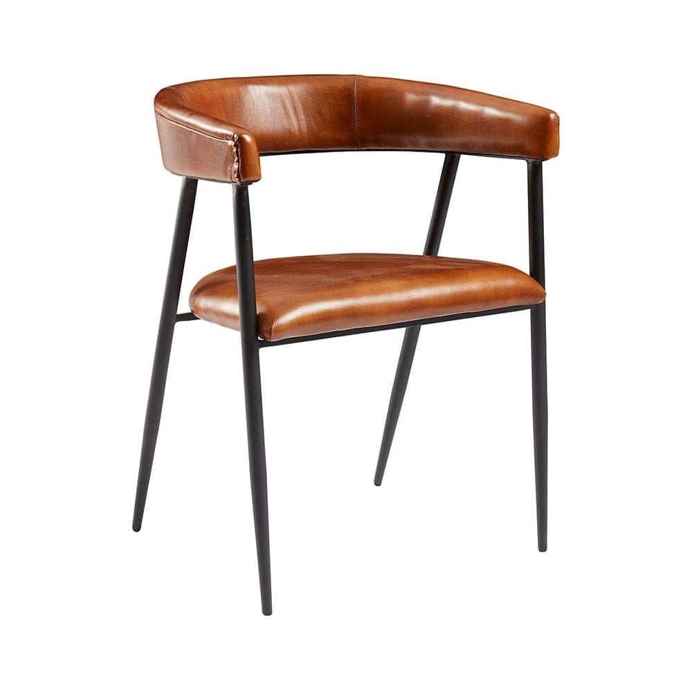 Mario Armchair - Genuine Tawny Leather