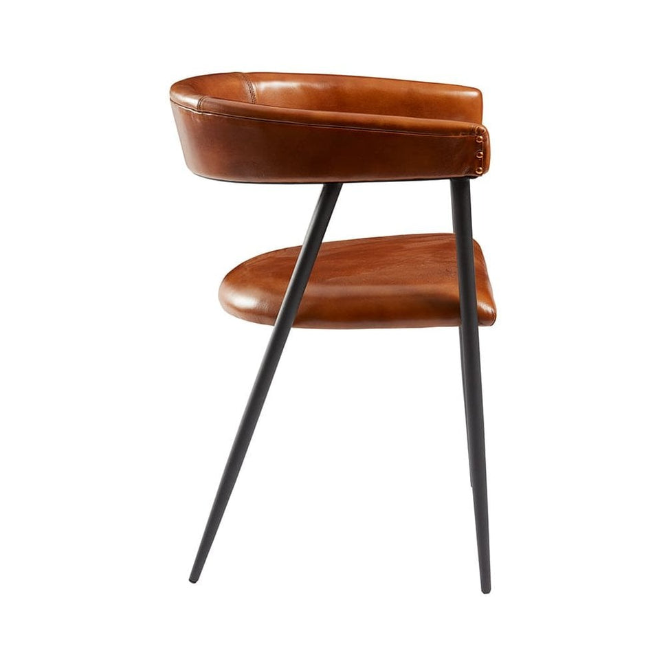 Mario Armchair - Genuine Tawny Leather