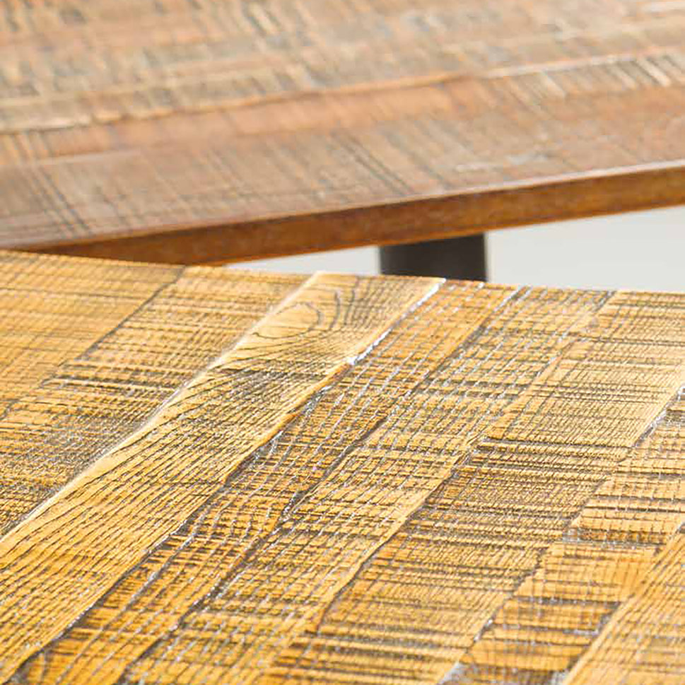 Jagged Effect Solid Wood Table Top - Wenge - 50mm