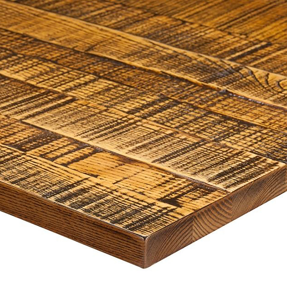 Jagged Effect Solid Wood Table Top - Light Oak - 50mm