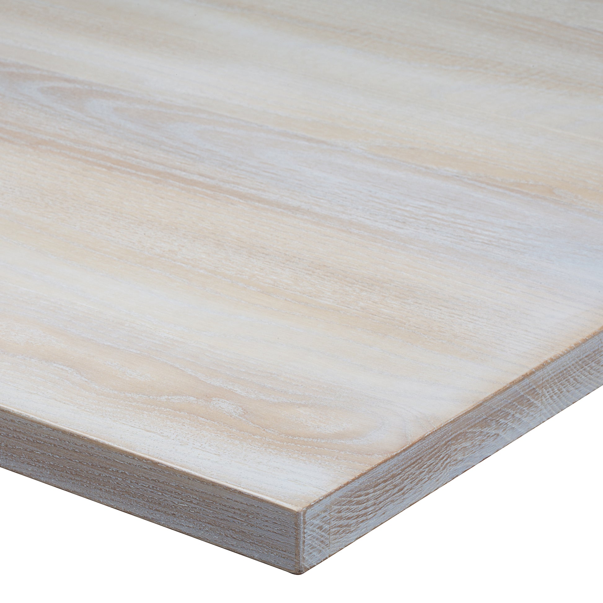 Lime Wash Solid Wood Table Top - Light Oak - 25mm