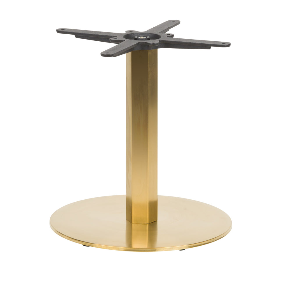 Luxor Round Vintage Brass Table Base - Small