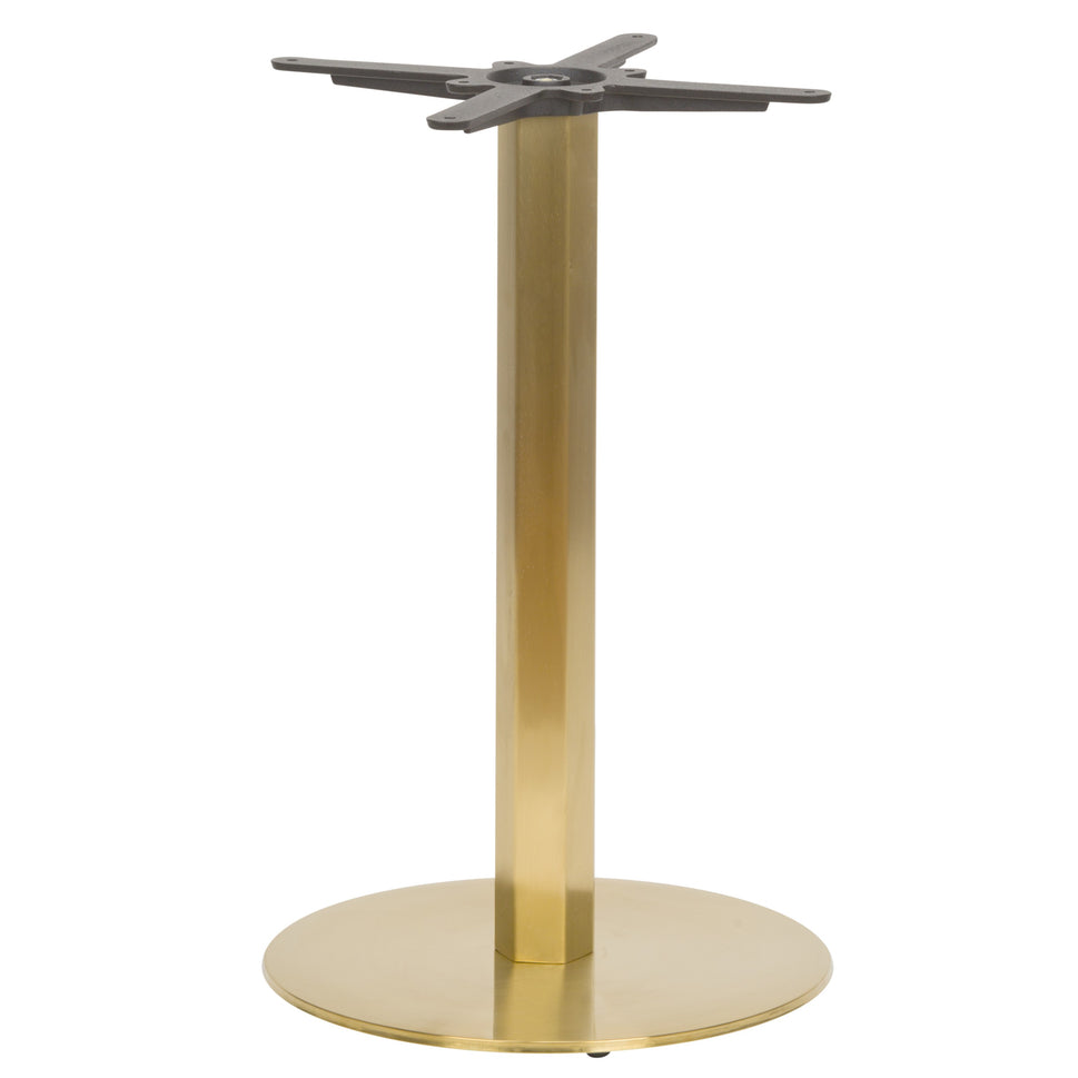 Luxor Round Vintage Brass Table Base - Small