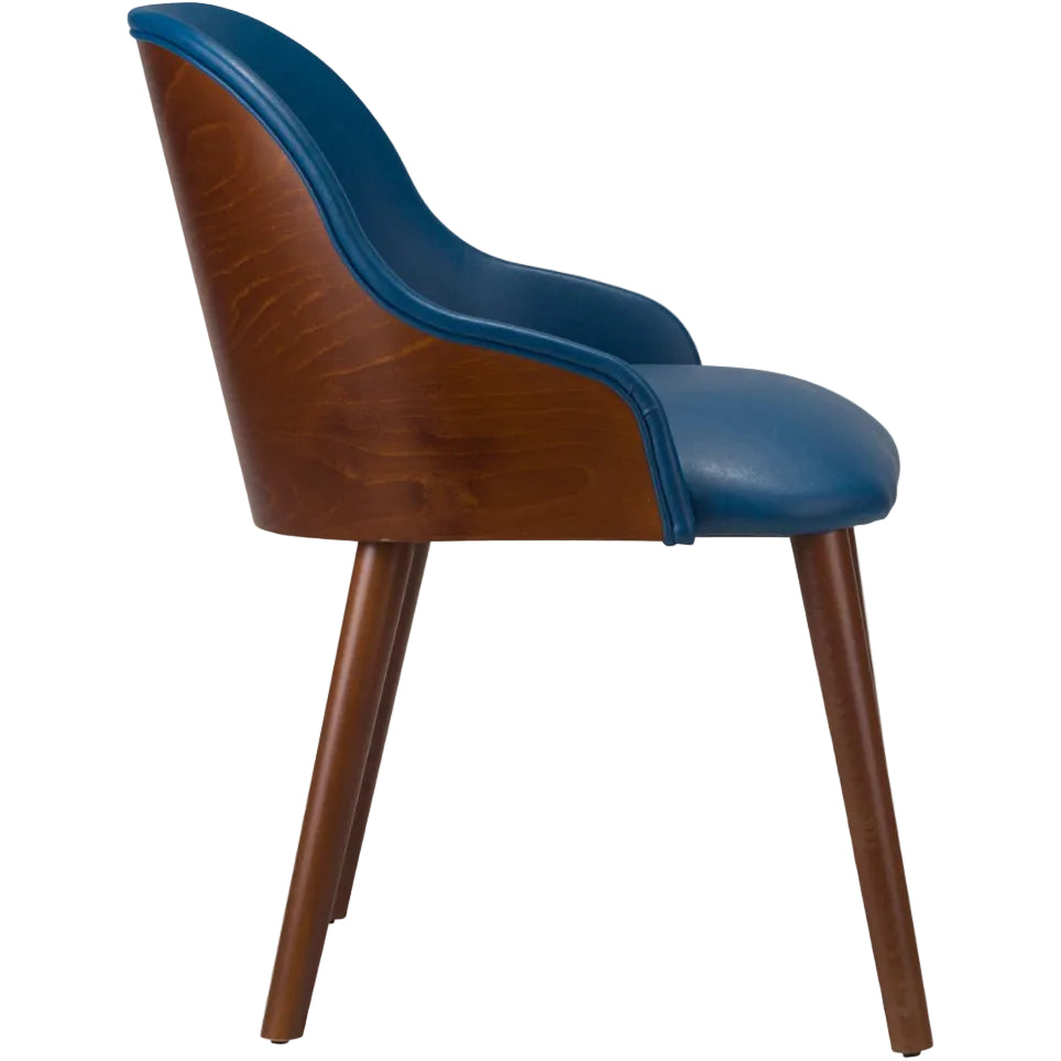 Onyx Wooden Upholstered Armchair