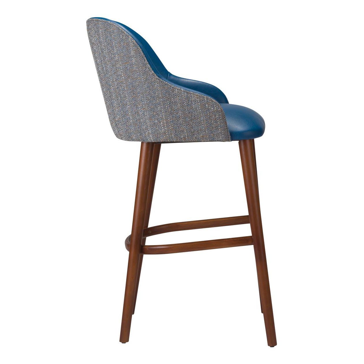 Onyx Upholstered Arm Bar Stool