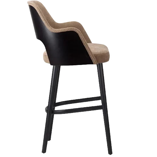 Opel CO Wooden Upholstered Bar Stool