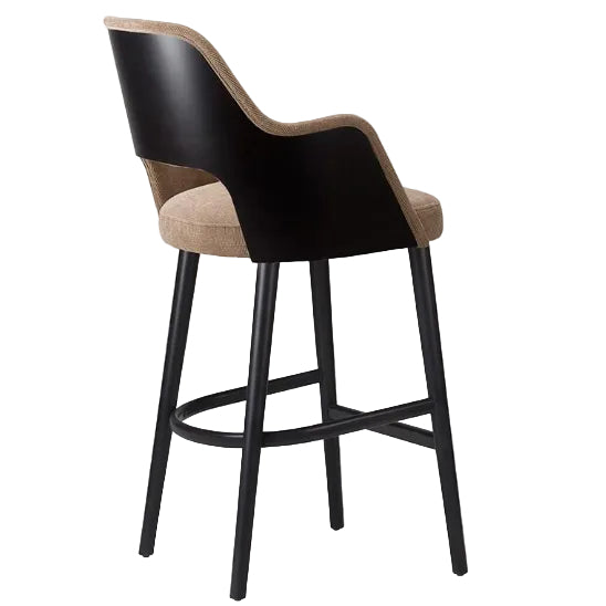 Opel CO Wooden Upholstered Bar Stool