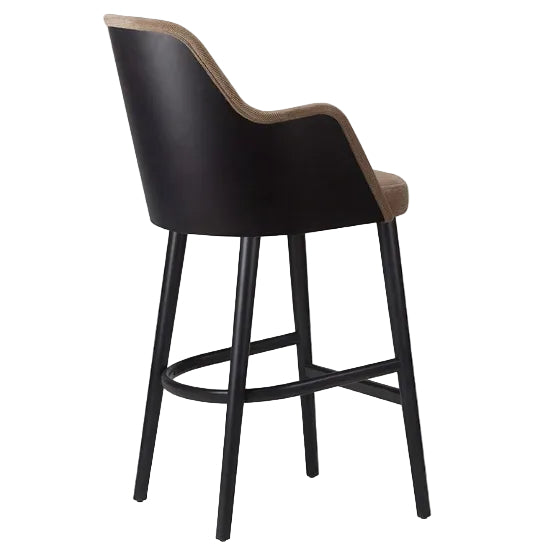 Opel Wooden Upholstered Bar Stool