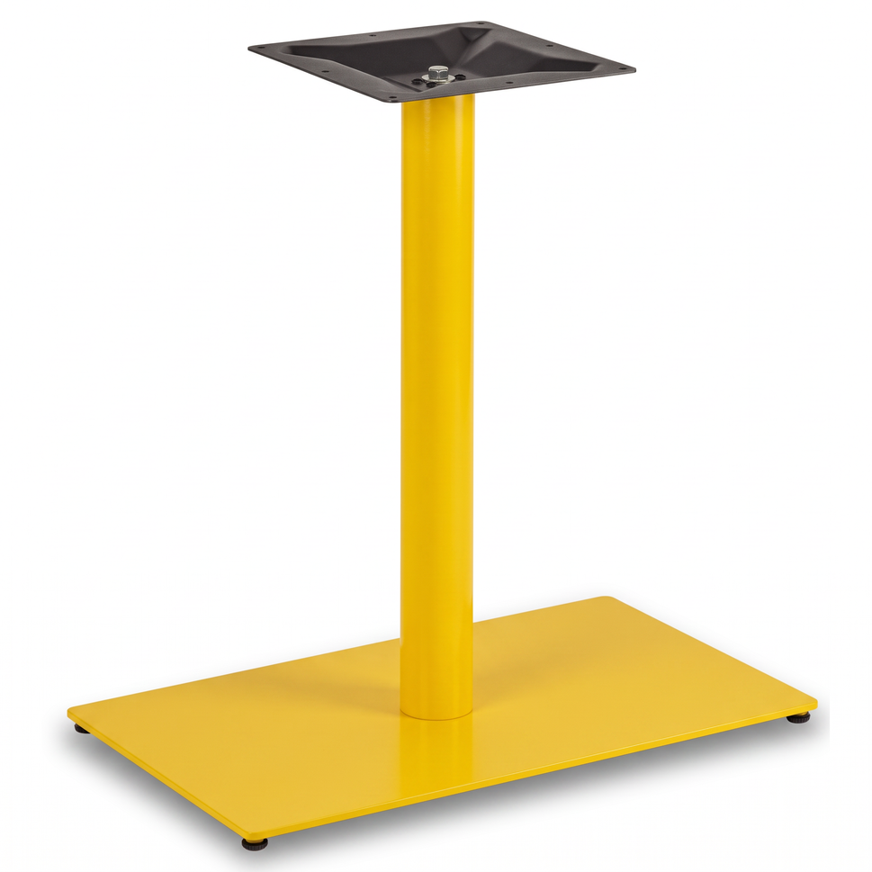 Profile Rectangle Single Pedestal Cast Iron Table Base - Powdercoated