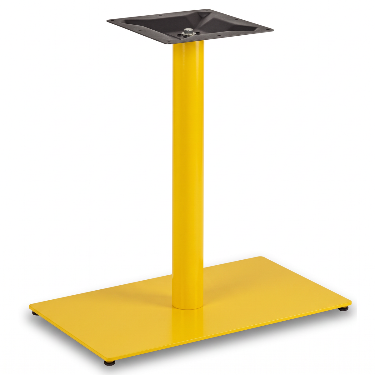 Profile Rectangle Single Pedestal Cast Iron Table Base - Powdercoated
