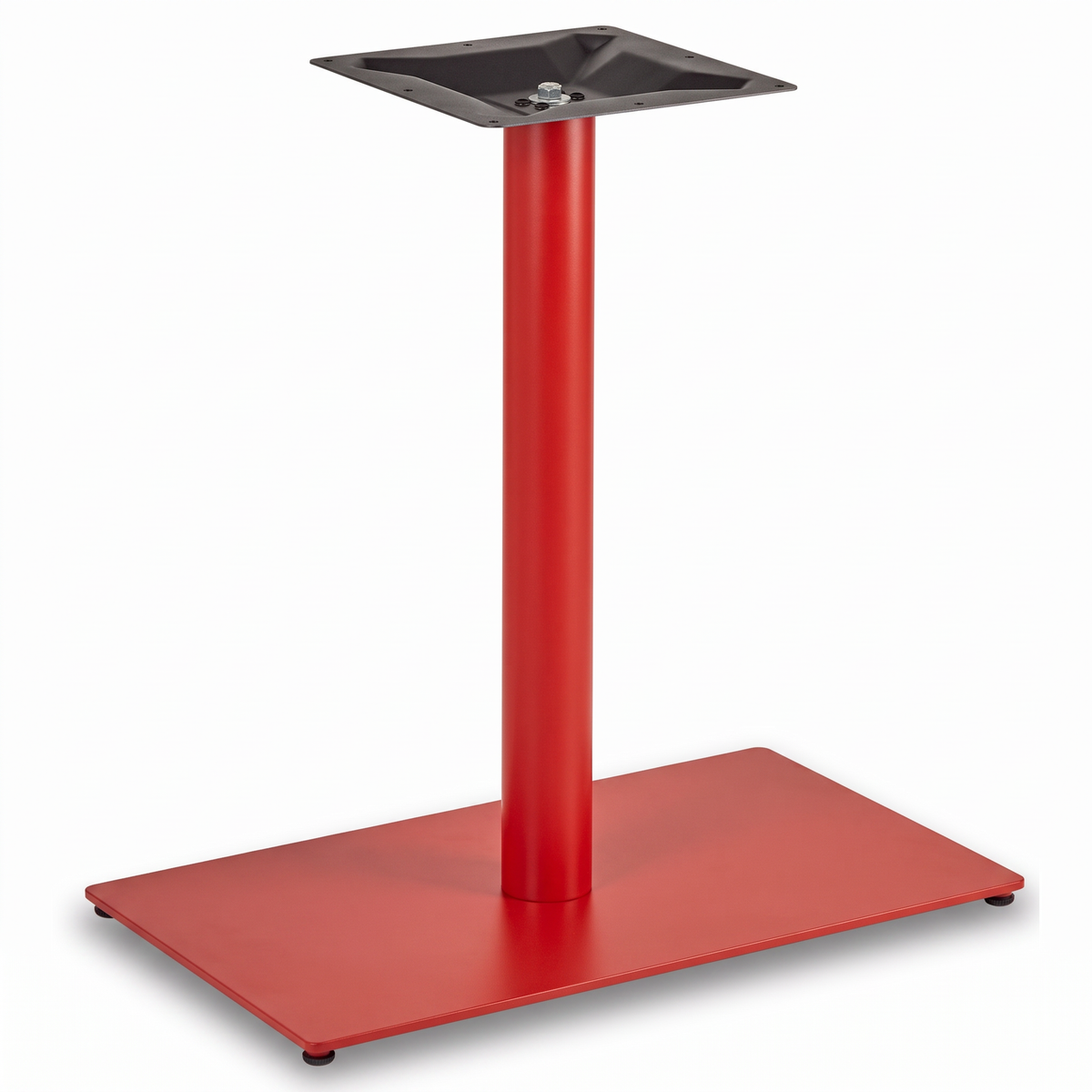 Profile Rectangle Single Pedestal Cast Iron Table Base - Powdercoated