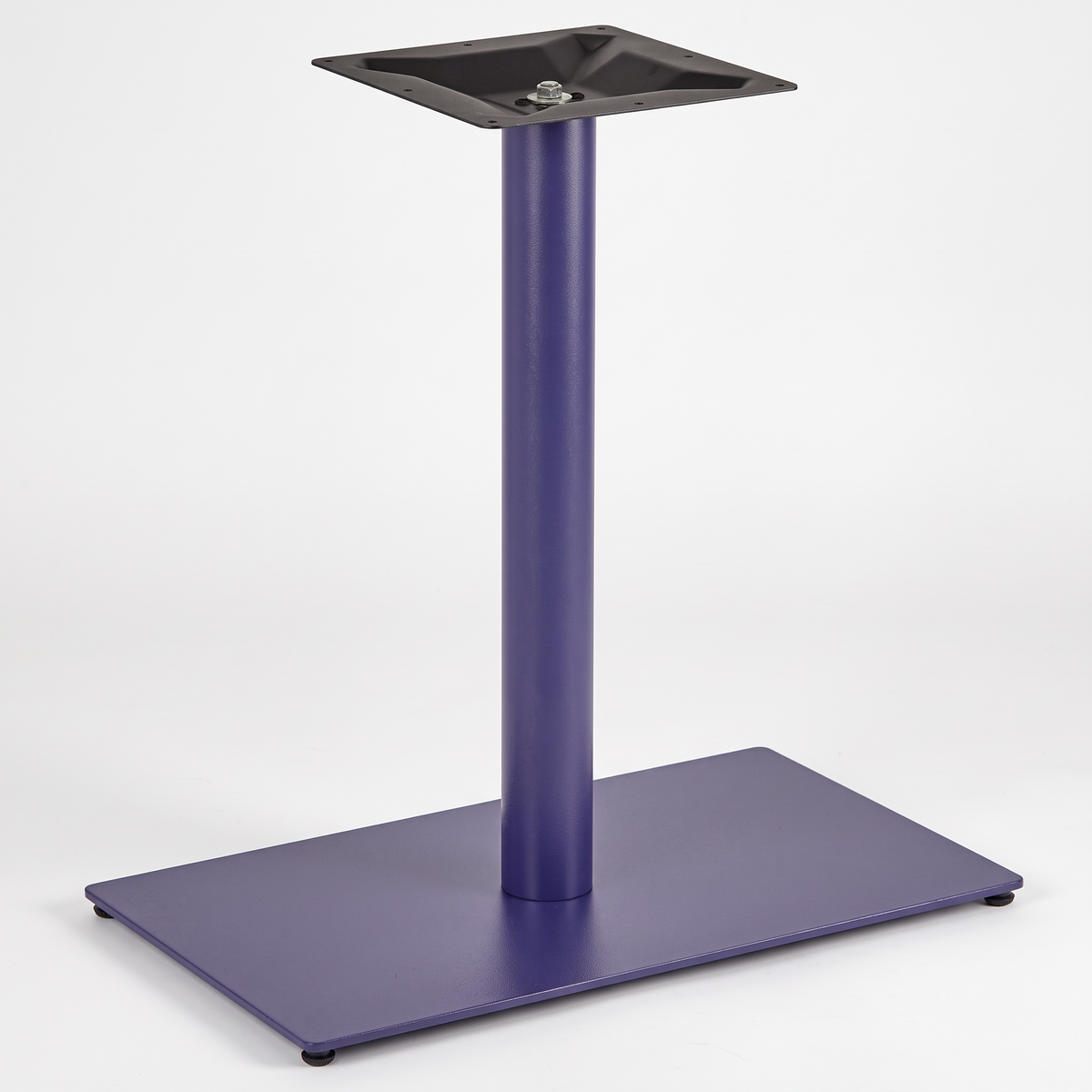 Profile Rectangle Single Pedestal Cast Iron Table Base - Powdercoated