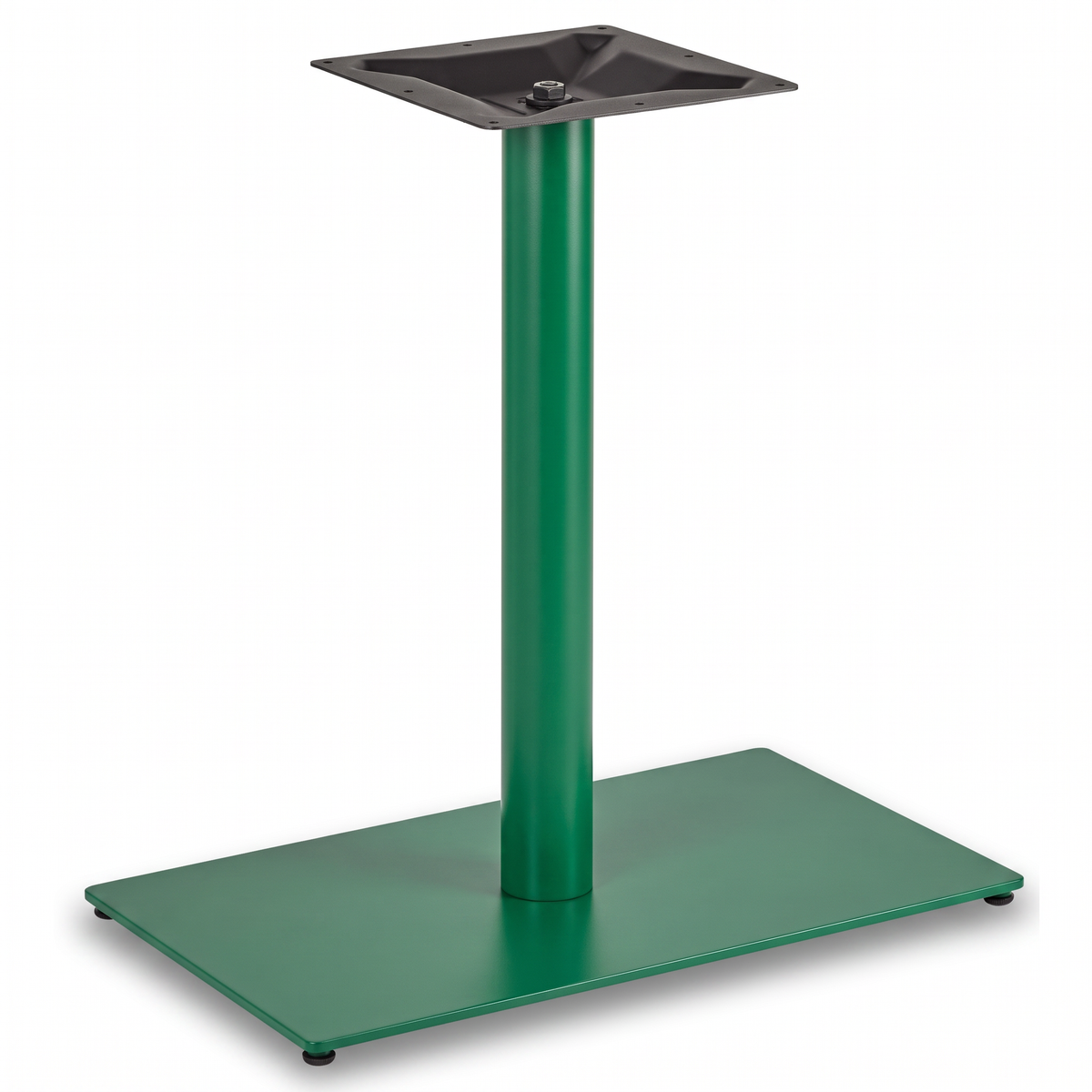 Profile Rectangle Single Pedestal Cast Iron Table Base - Powdercoated