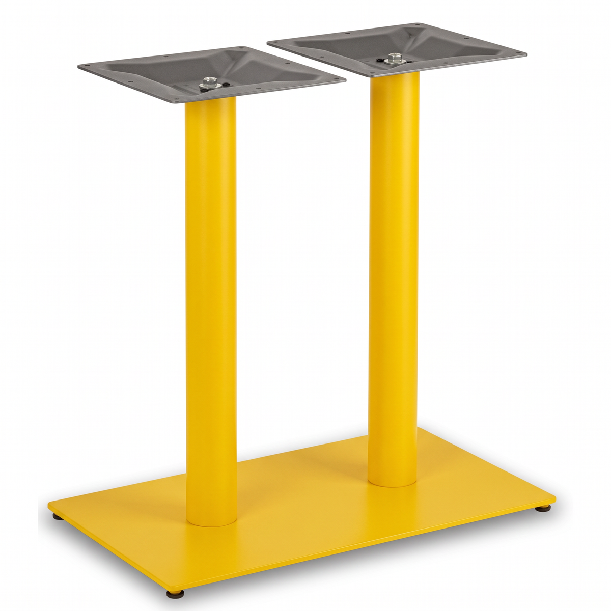 Profile Rectangle Twin Pedestal Cast Iron Table Base - Powdercoated