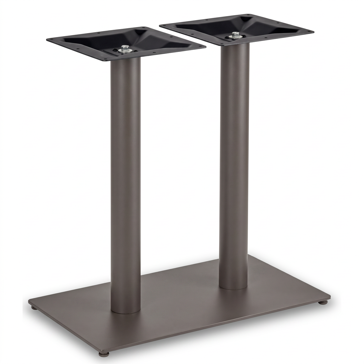 Profile Rectangle Twin Pedestal Cast Iron Table Base - Powdercoated