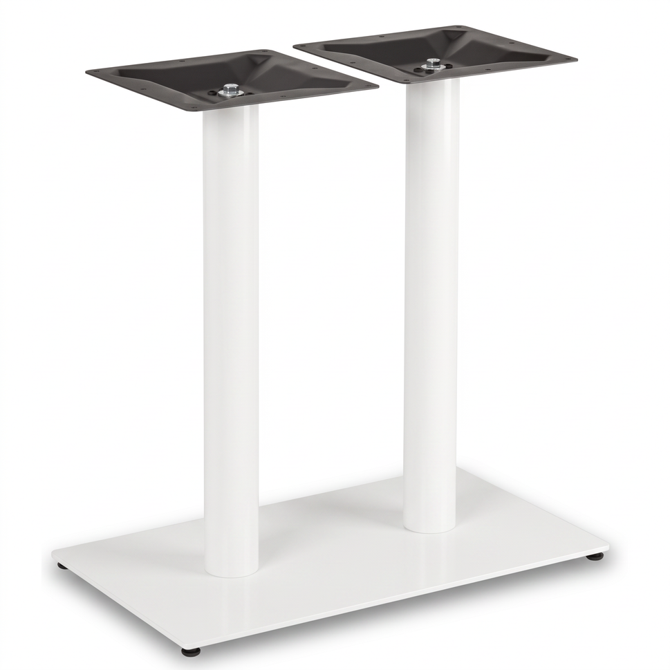 Profile Rectangle Twin Pedestal Cast Iron Table Base - Powdercoated