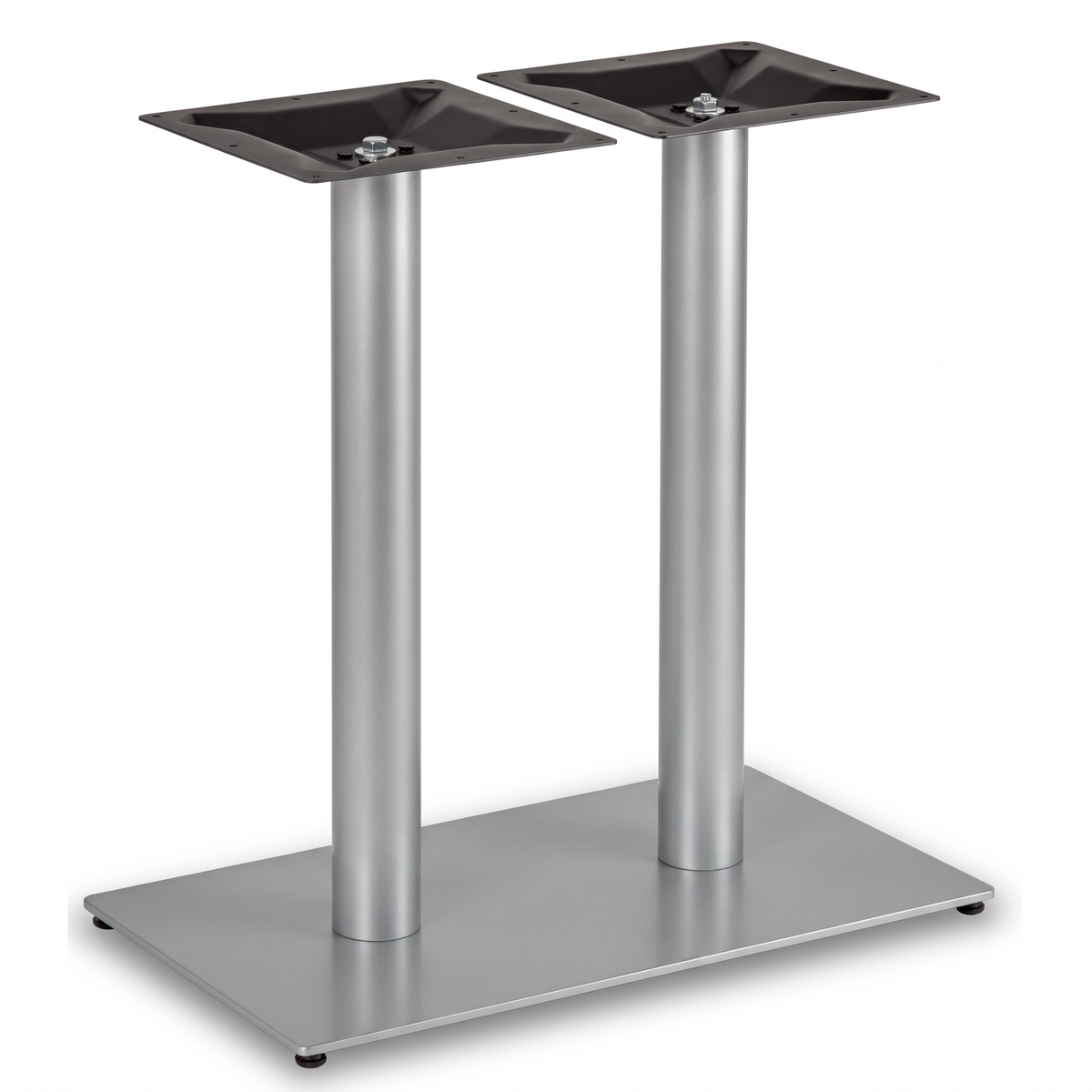 Profile Rectangle Twin Pedestal Cast Iron Table Base - Powdercoated