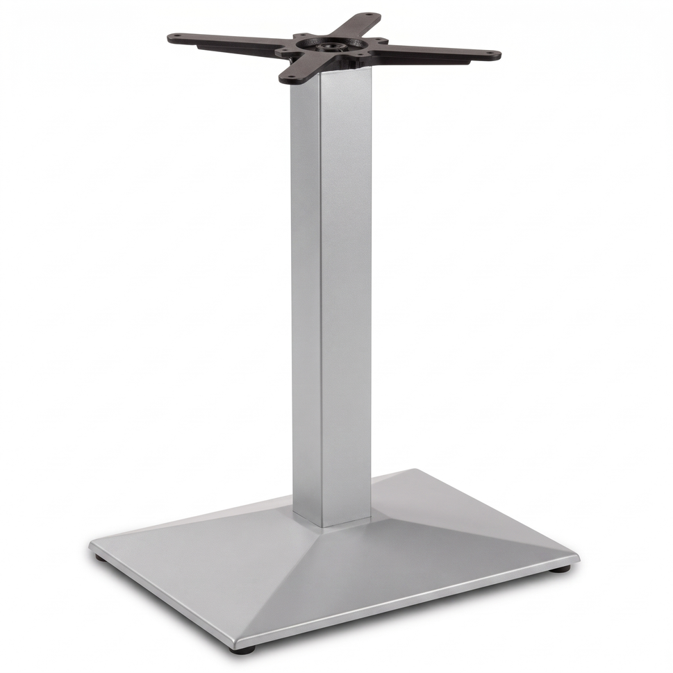 Pyramid Rectangular Single Pedestal Cast Iron Table Base - Powdercoated
