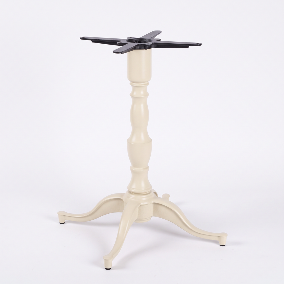 Queen Anne Ornate Four Leg Cast Iron Table Base - Powdercoated